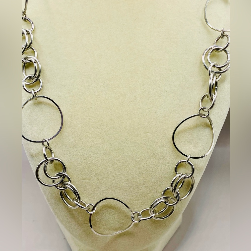 23 Inch Interlocking Circle Modern Statement Neck… - image 2